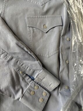Men's Dusty Blue Gray Dress Shirt - Classic Button-Down